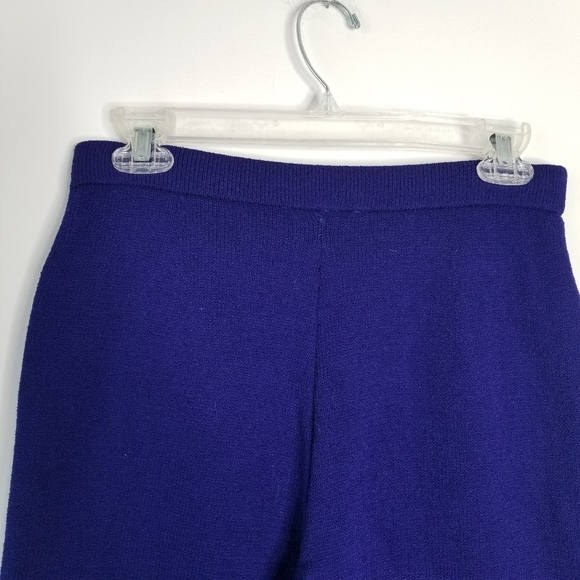 St. John Collection Royal Blue Knit Santana Dress Pant Size 4 Wool Blend - Picture 12 of 12
